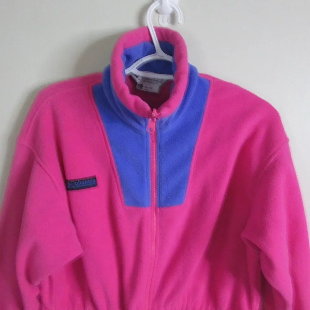 Columbia Girls Jacket 14 16 Pink Fleece Zip